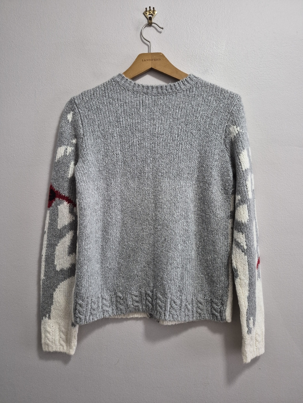 Talbots Cardinals Winter Snow Birch Cardigan Sweater Size XS - Picture 4 of 6